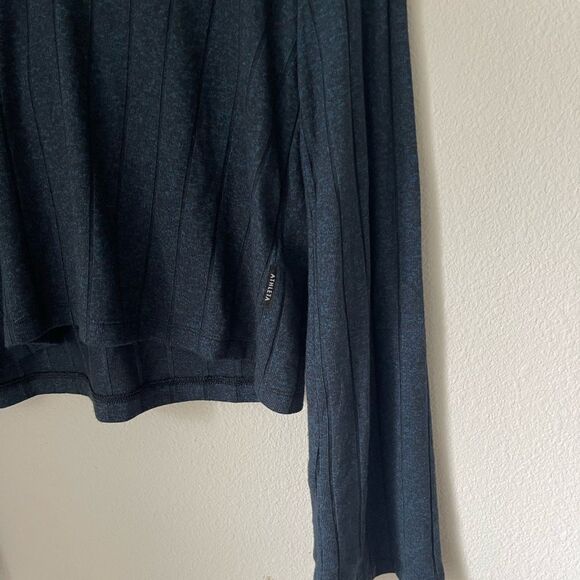 Athleta Harmony Pose Hoodie Sweatshirt in Dark Sardinia Blue Heather - Picture 9 of 12